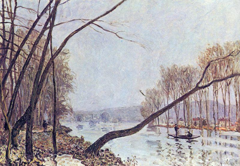 Alfred Sisley Ufer der Seine im Herbst oil painting image